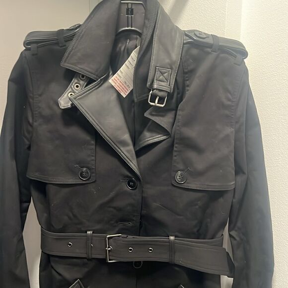 Brand NWT - Black Trench Coat - THE KOOPLES - Picture 2 of 6